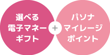 選べる電子マネーギフト+パソナマイレージポイント
